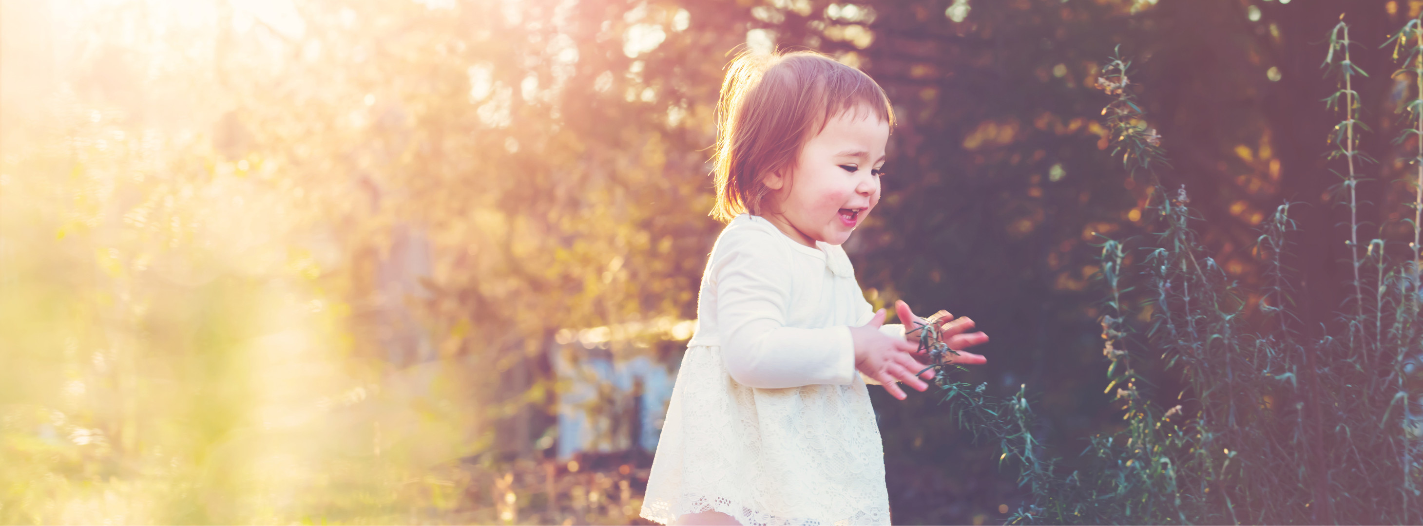 Toddler walking in nature